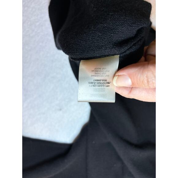 Alice + Olivia Black Wool Cashmere Off Shoulder Asymmetrical Sweater Dress XS - Picture 8 of 8